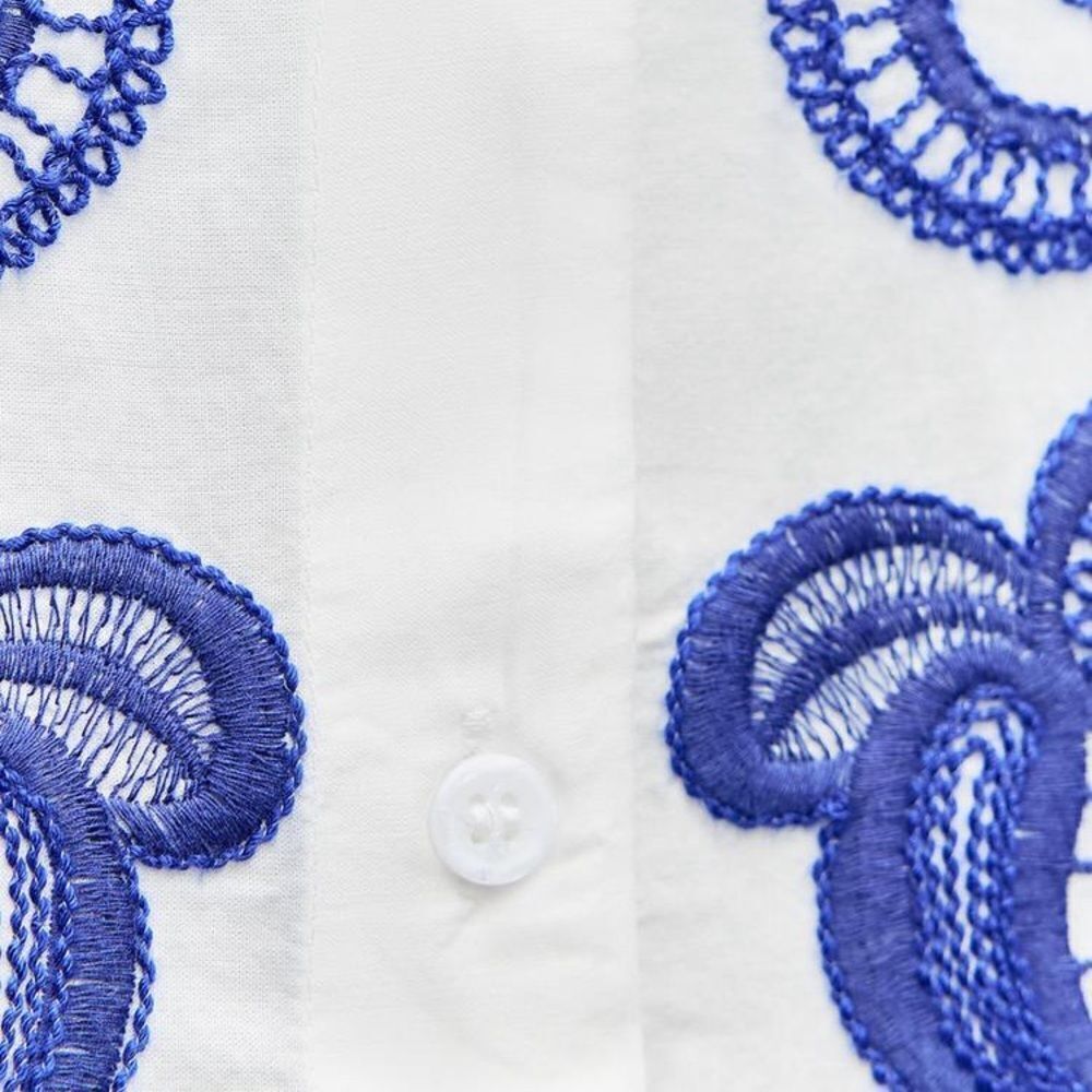 Zara Co-Ord Set Embroidered Blouse And Skirt - Picture 7 of 15